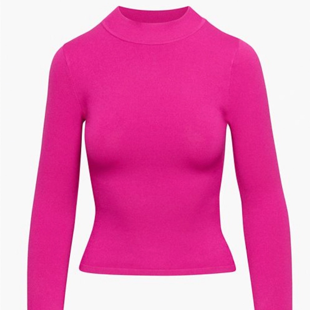 Babaton ASTRID SCULPT KNIT MOCKNECK LONGSLEEVE GRANITA PINK XS